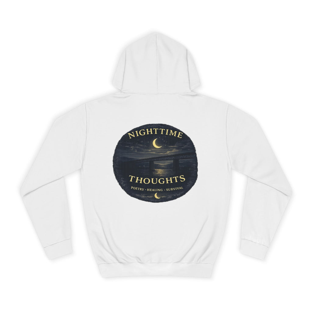 Nighttime Thoughts Hoodie — Moonlit College Sweatshirt
