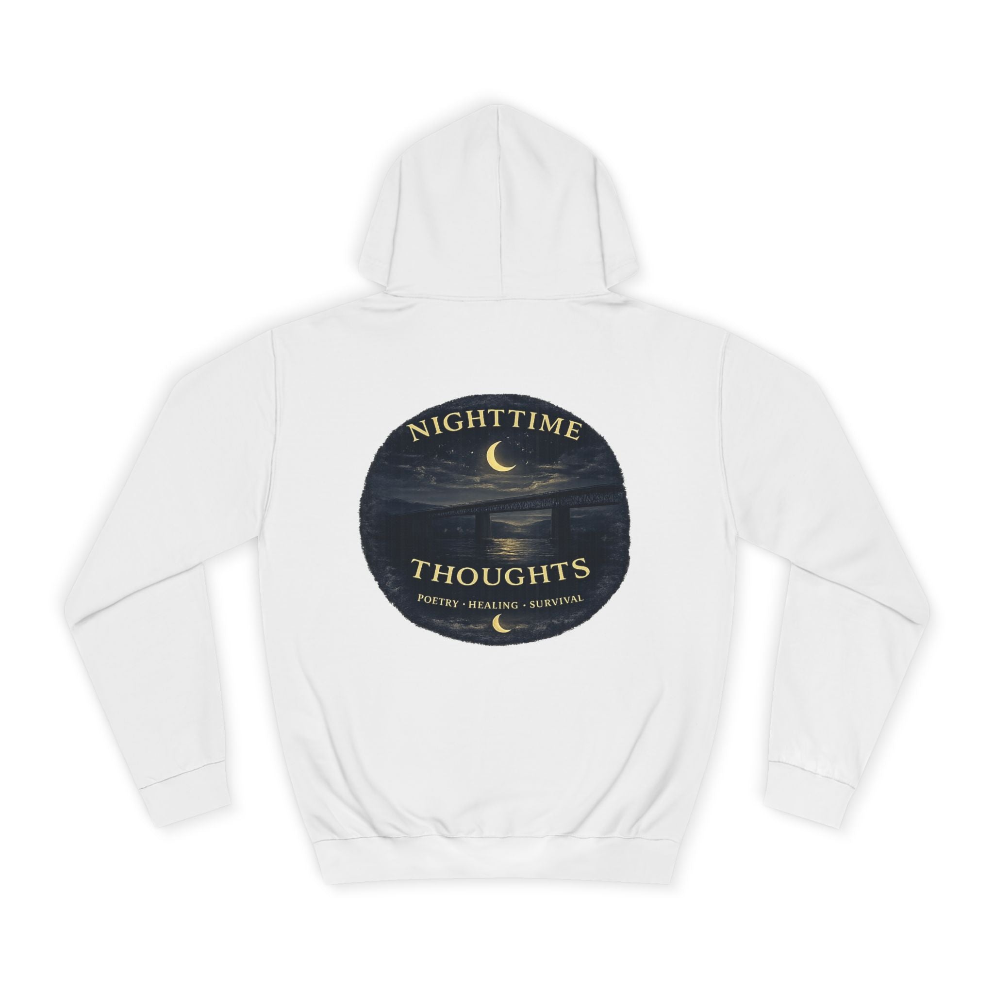 Nighttime Thoughts Hoodie — Moonlit College Sweatshirt