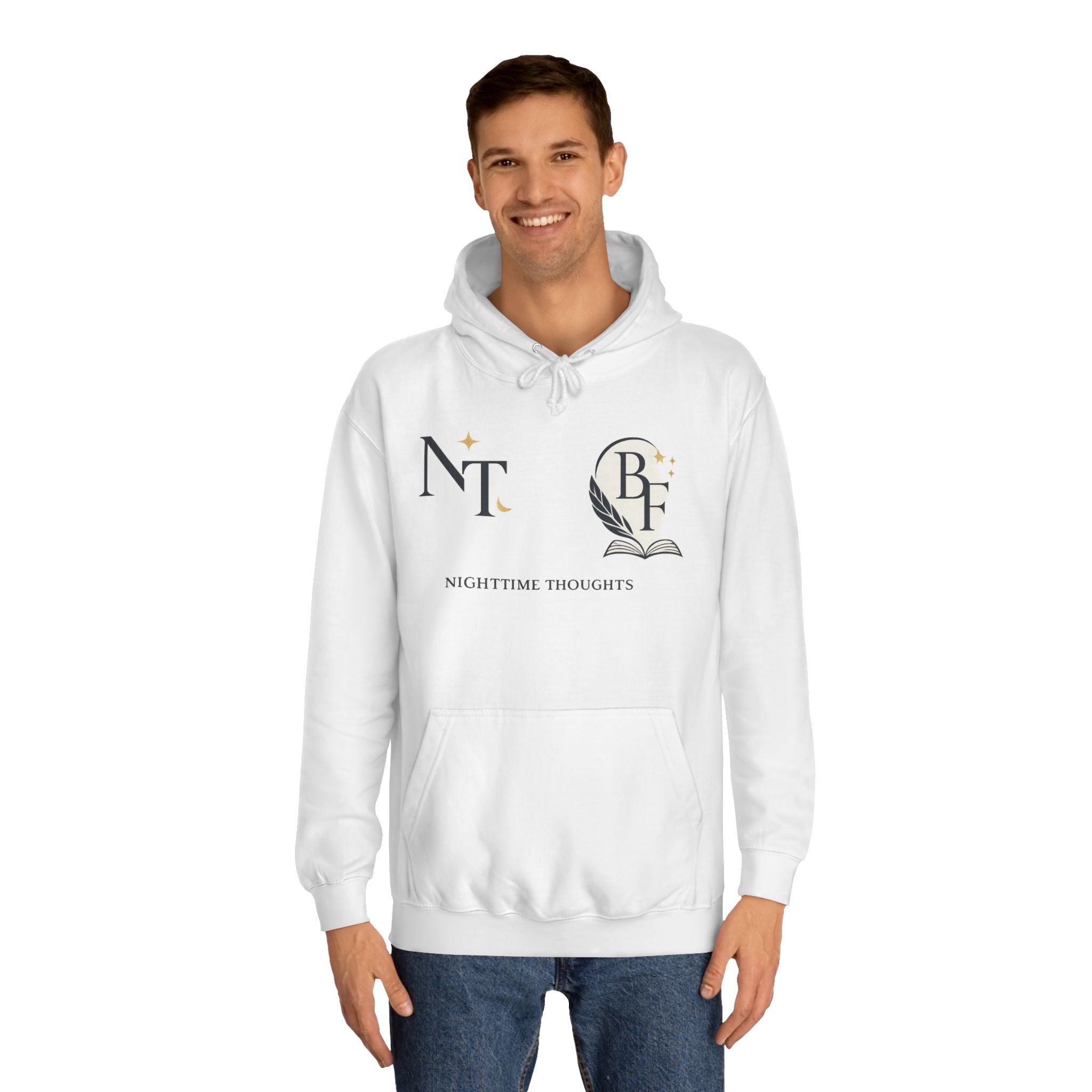 Nighttime Thoughts Hoodie — Moonlit College Sweatshirt