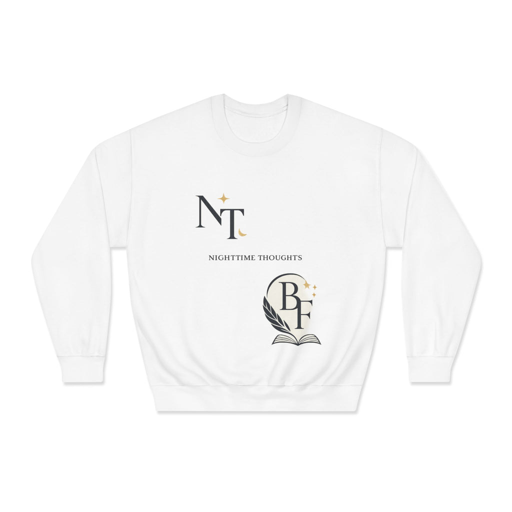 Nighttime Thoughts Crewneck Sweatshirt — Moonlit Logo Graphic