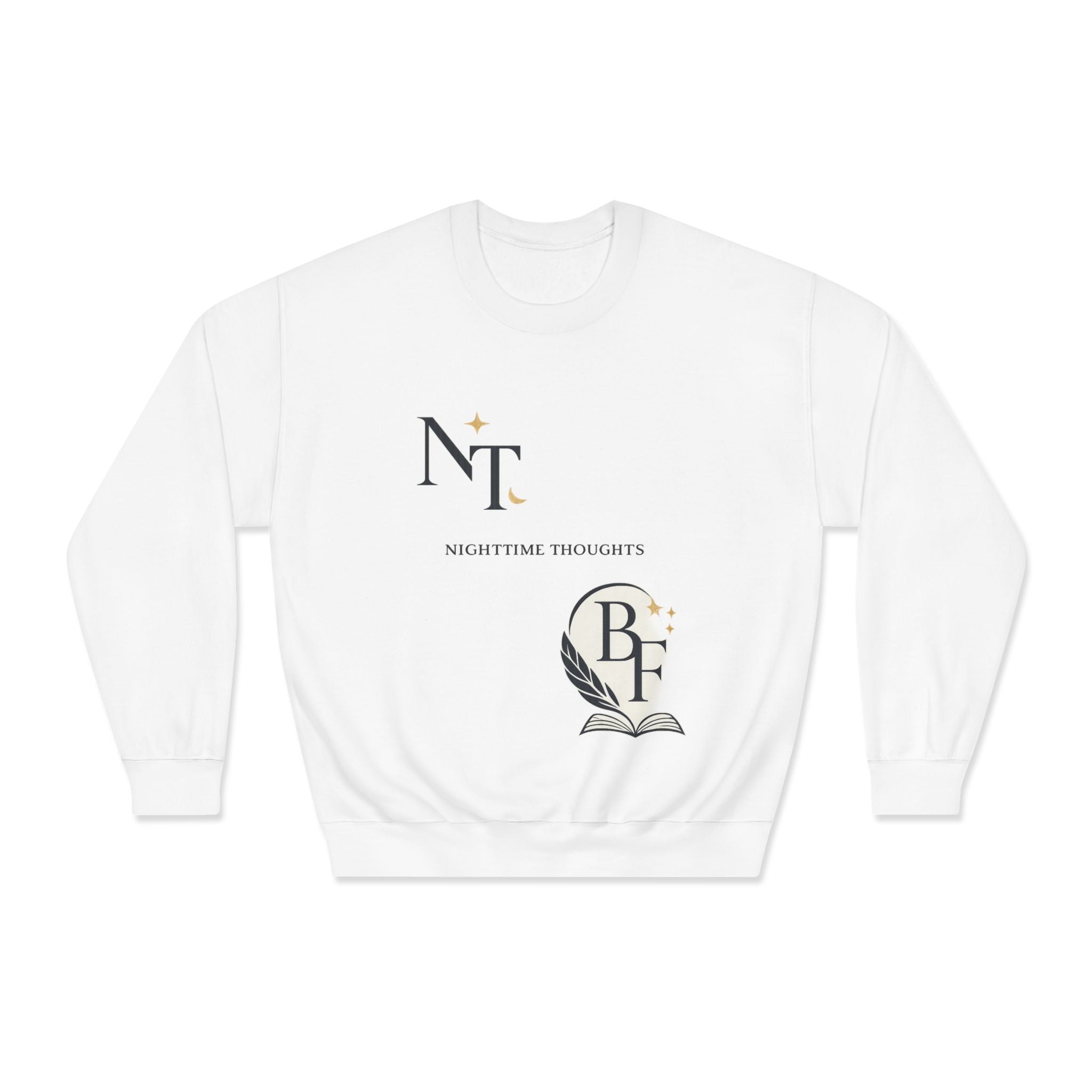 Nighttime Thoughts Crewneck Sweatshirt — Moonlit Logo Graphic