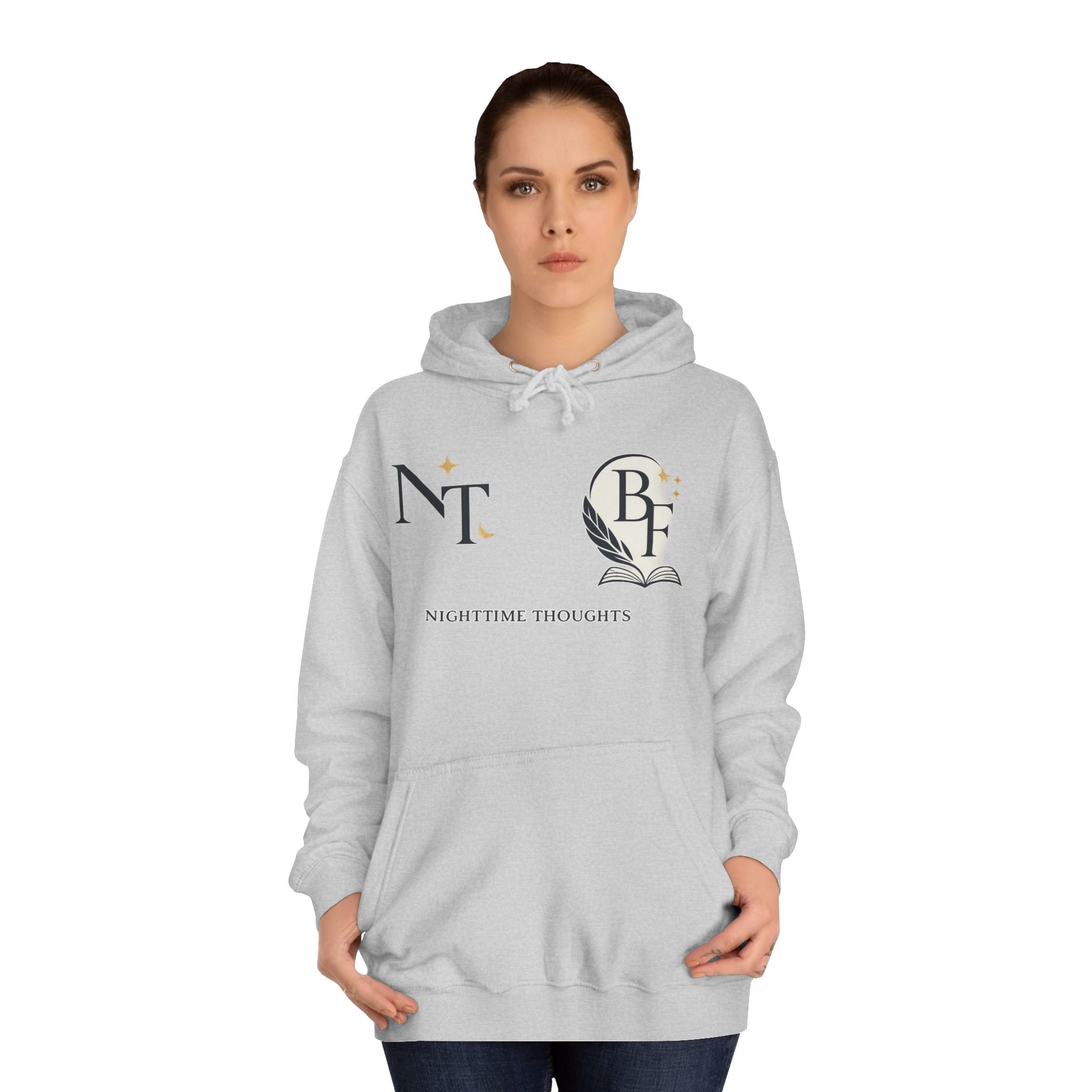 Nighttime Thoughts Hoodie — Moonlit College Sweatshirt