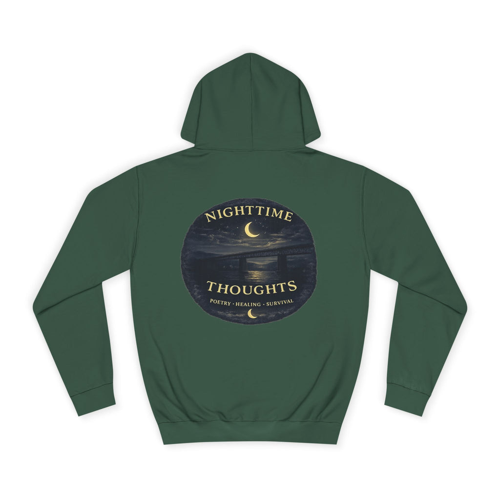 Nighttime Thoughts Hoodie — Moonlit College Sweatshirt