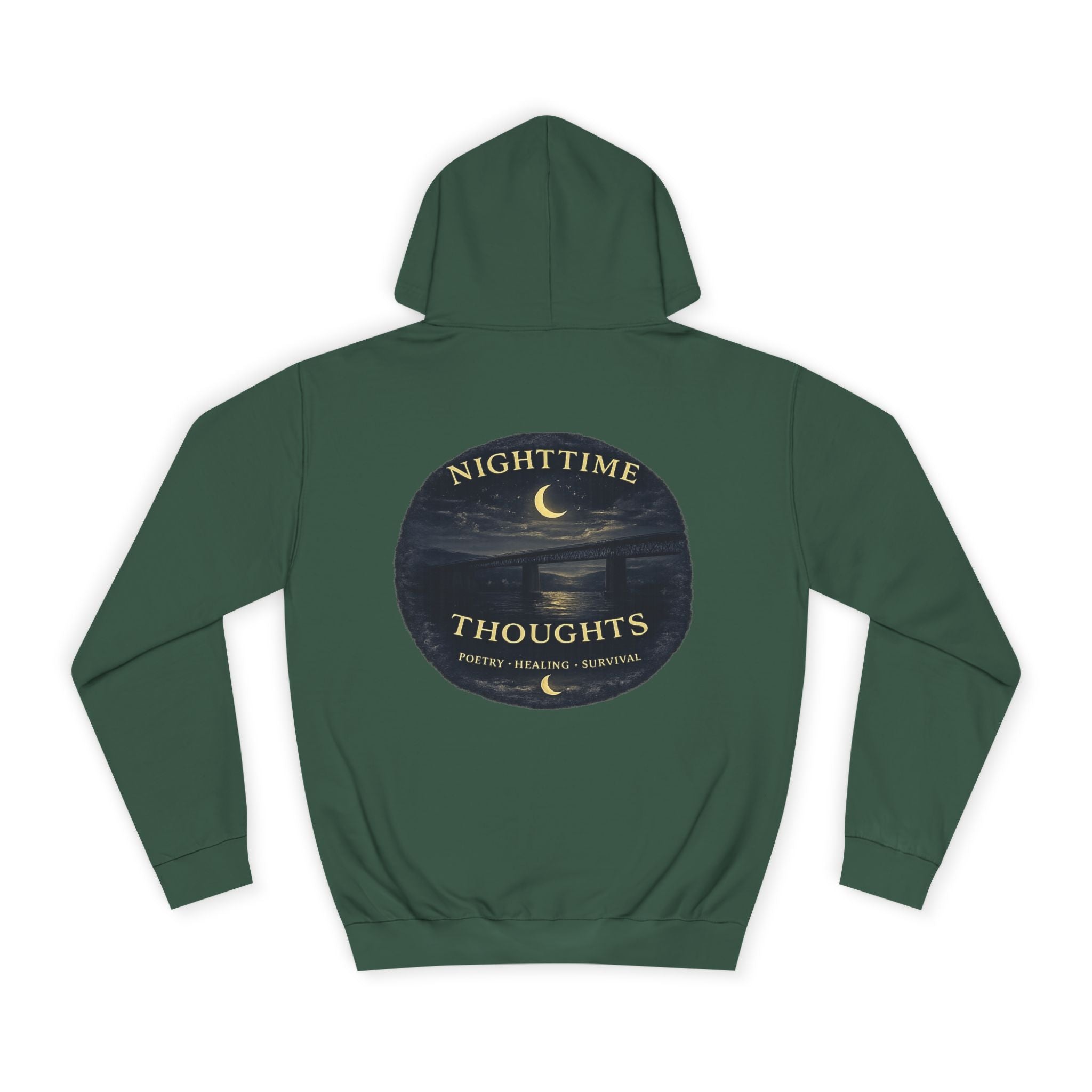 Nighttime Thoughts Hoodie — Moonlit College Sweatshirt