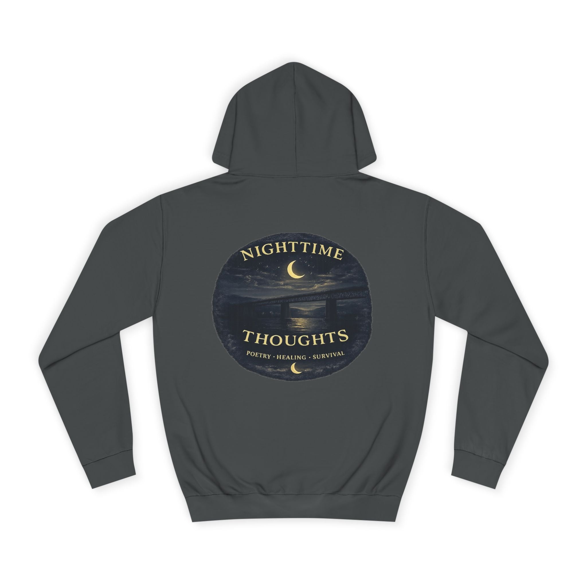 Nighttime Thoughts Hoodie — Moonlit College Sweatshirt