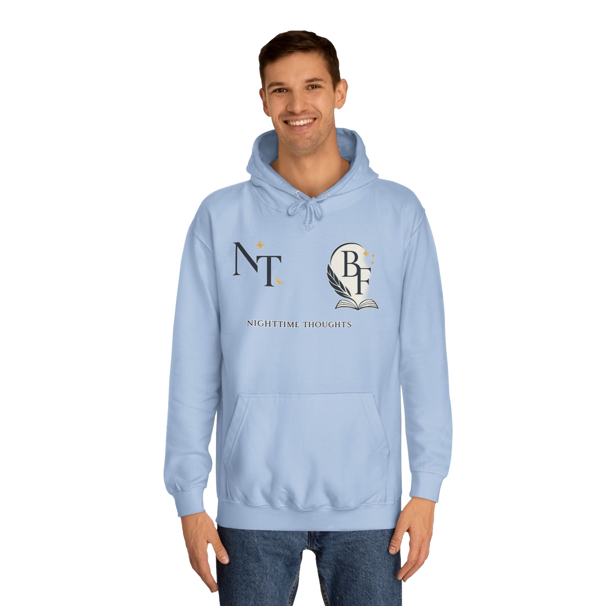 Nighttime Thoughts Hoodie — Moonlit College Sweatshirt