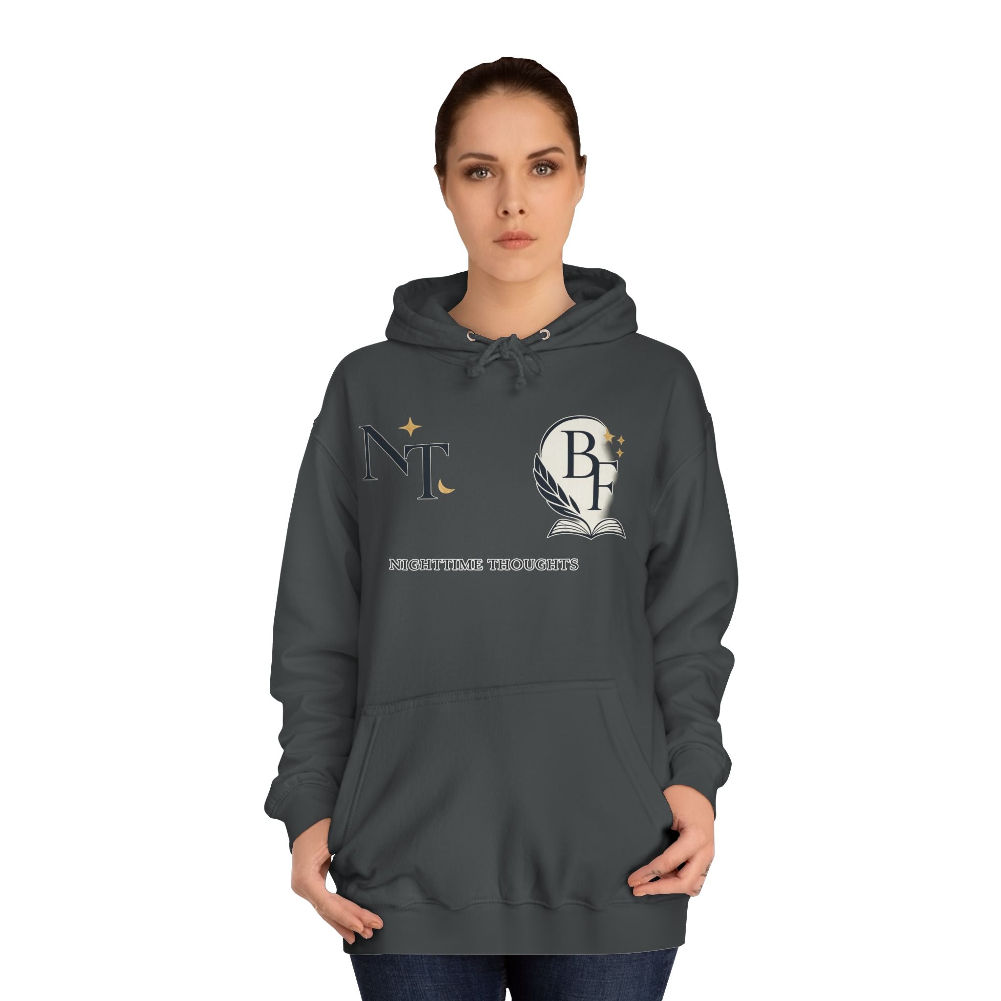 Nighttime Thoughts Hoodie — Moonlit College Sweatshirt