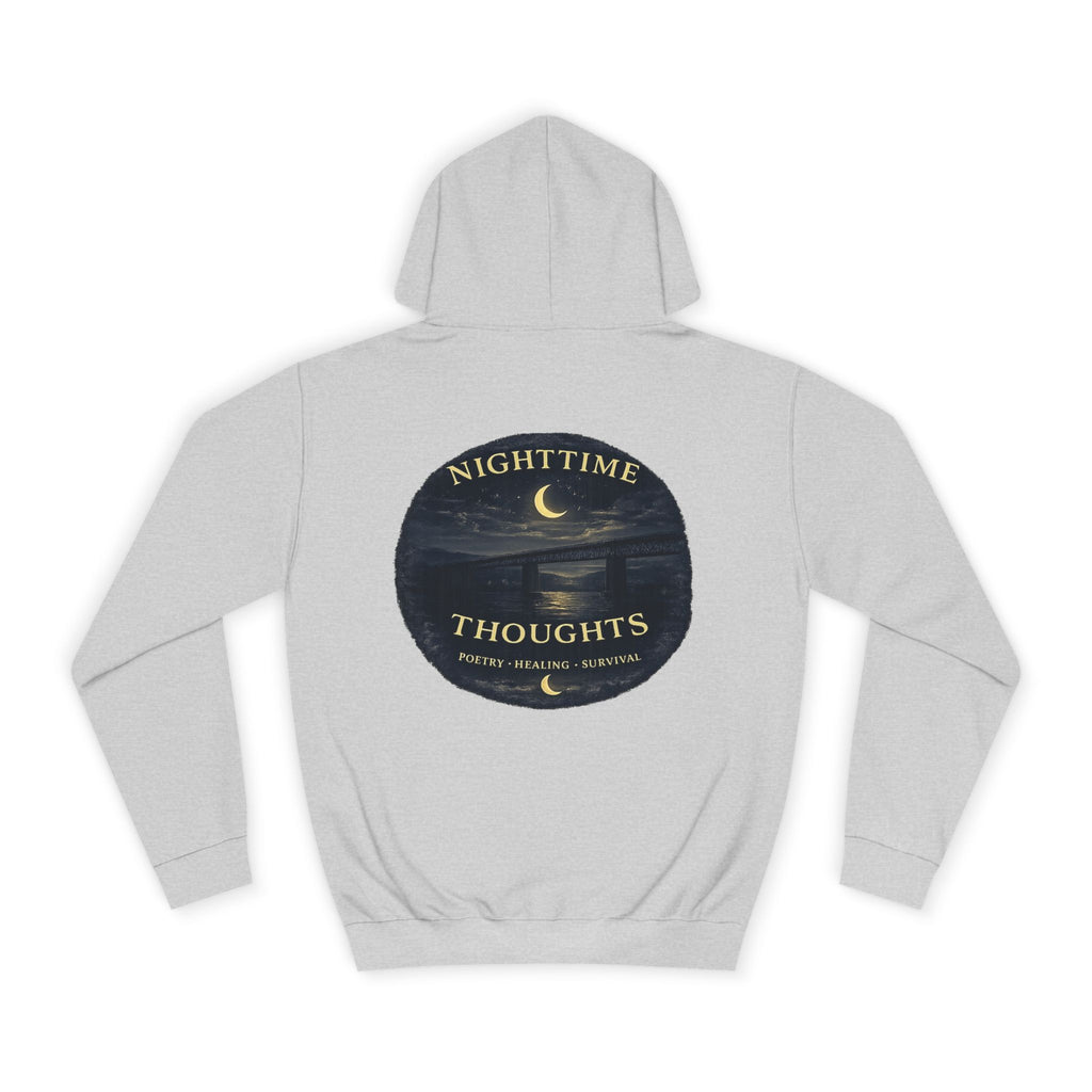 Nighttime Thoughts Hoodie — Moonlit College Sweatshirt