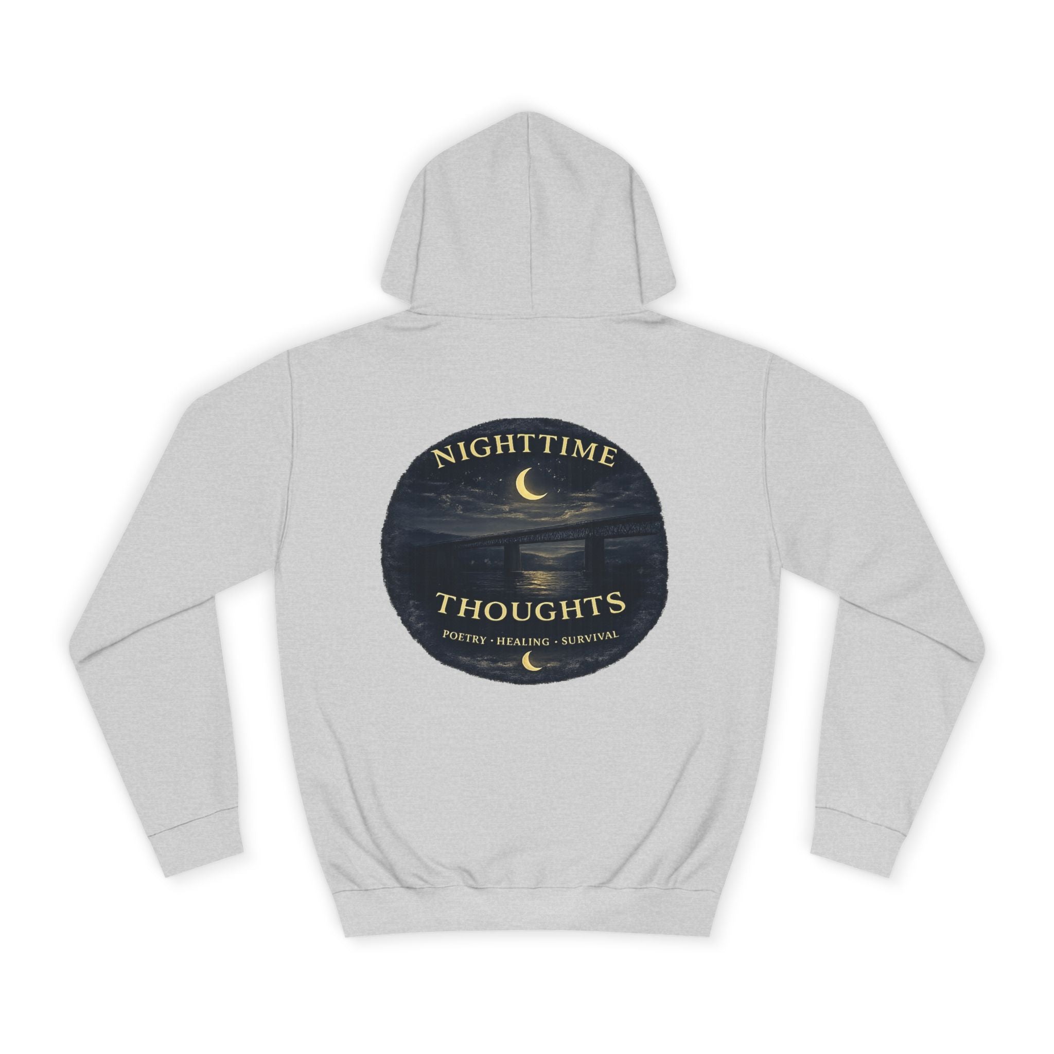 Nighttime Thoughts Hoodie — Moonlit College Sweatshirt