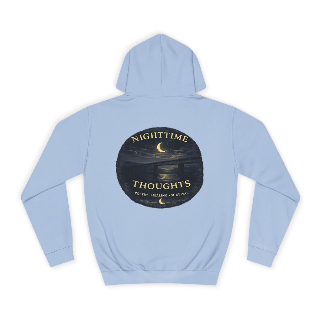 Nighttime Thoughts Hoodie — Moonlit College Sweatshirt