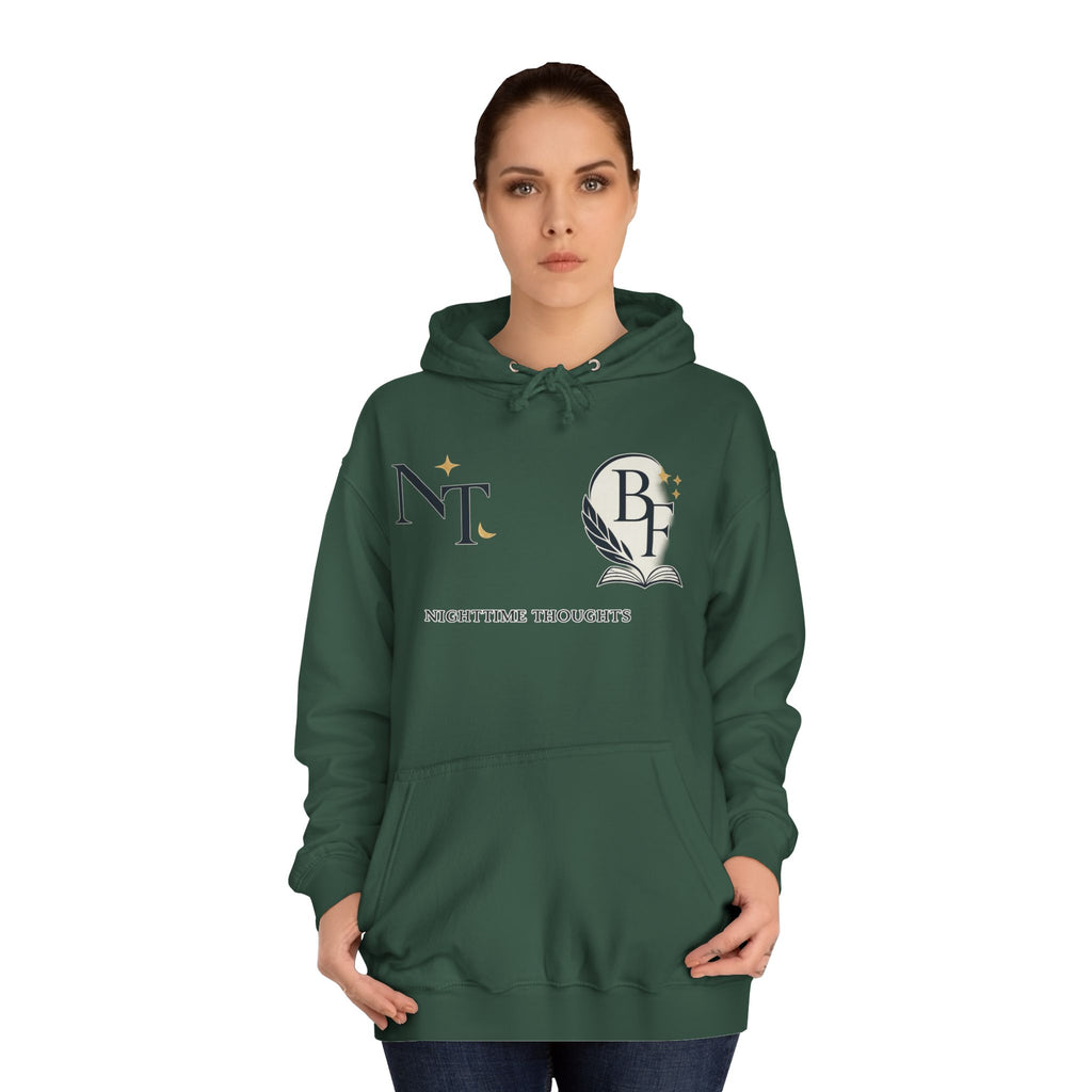 Nighttime Thoughts Hoodie — Moonlit College Sweatshirt