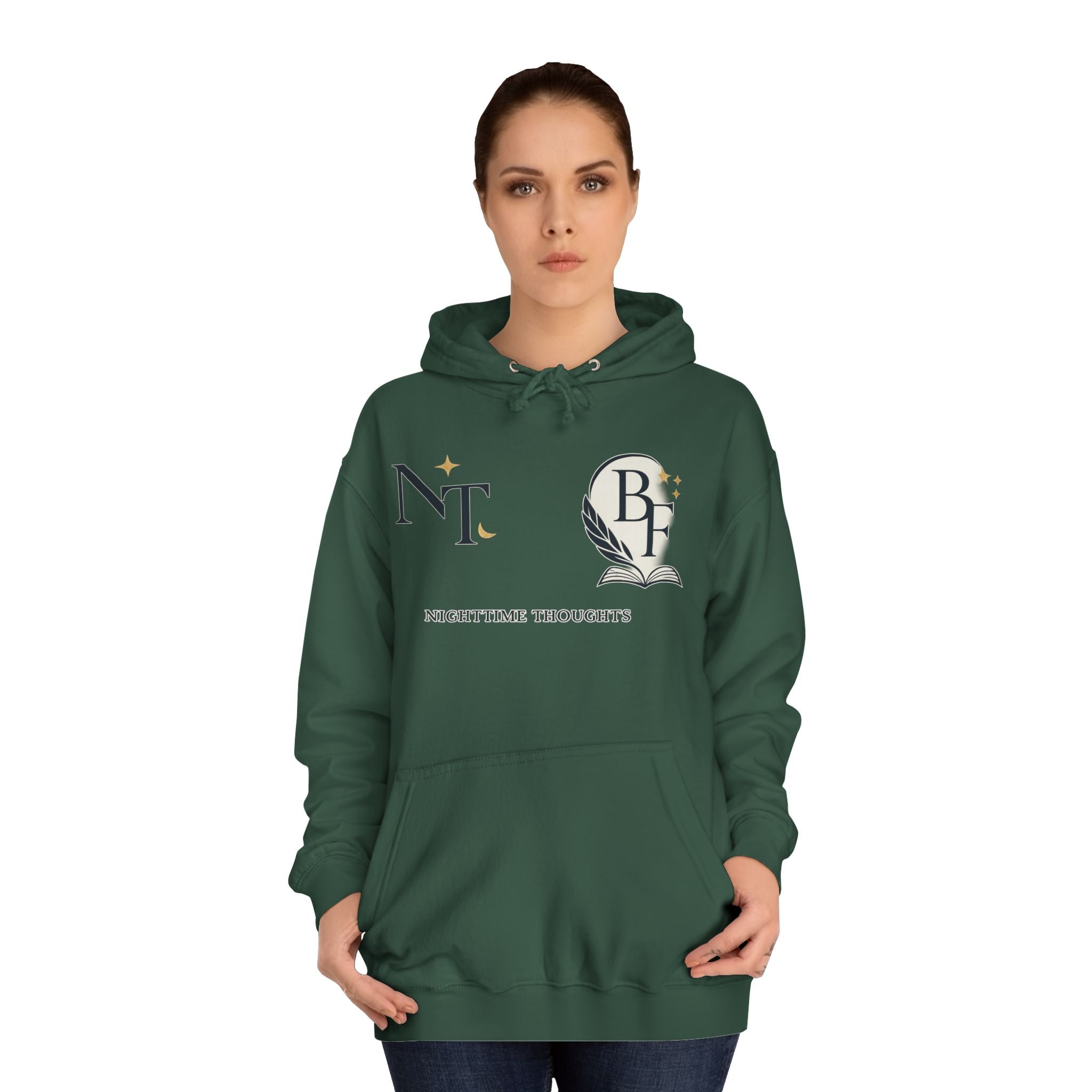 Nighttime Thoughts Hoodie — Moonlit College Sweatshirt