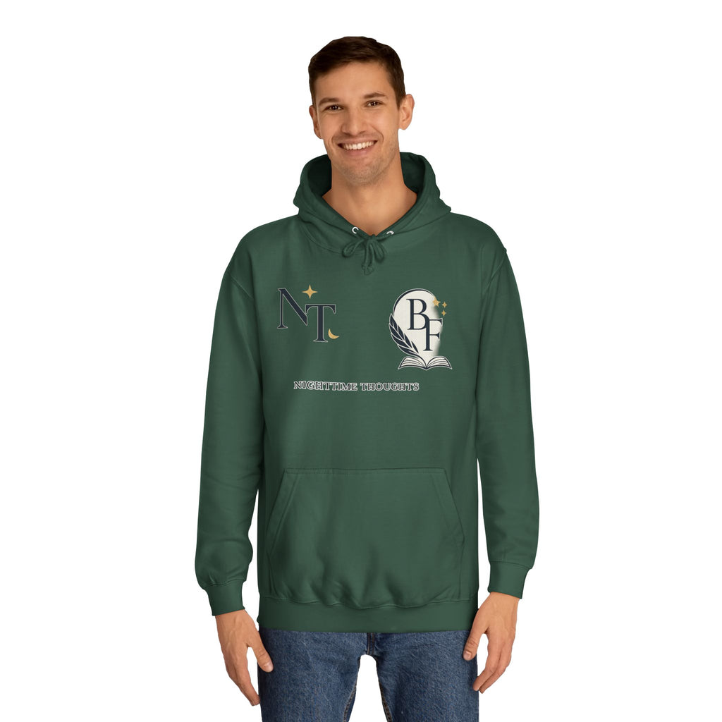 Nighttime Thoughts Hoodie — Moonlit College Sweatshirt