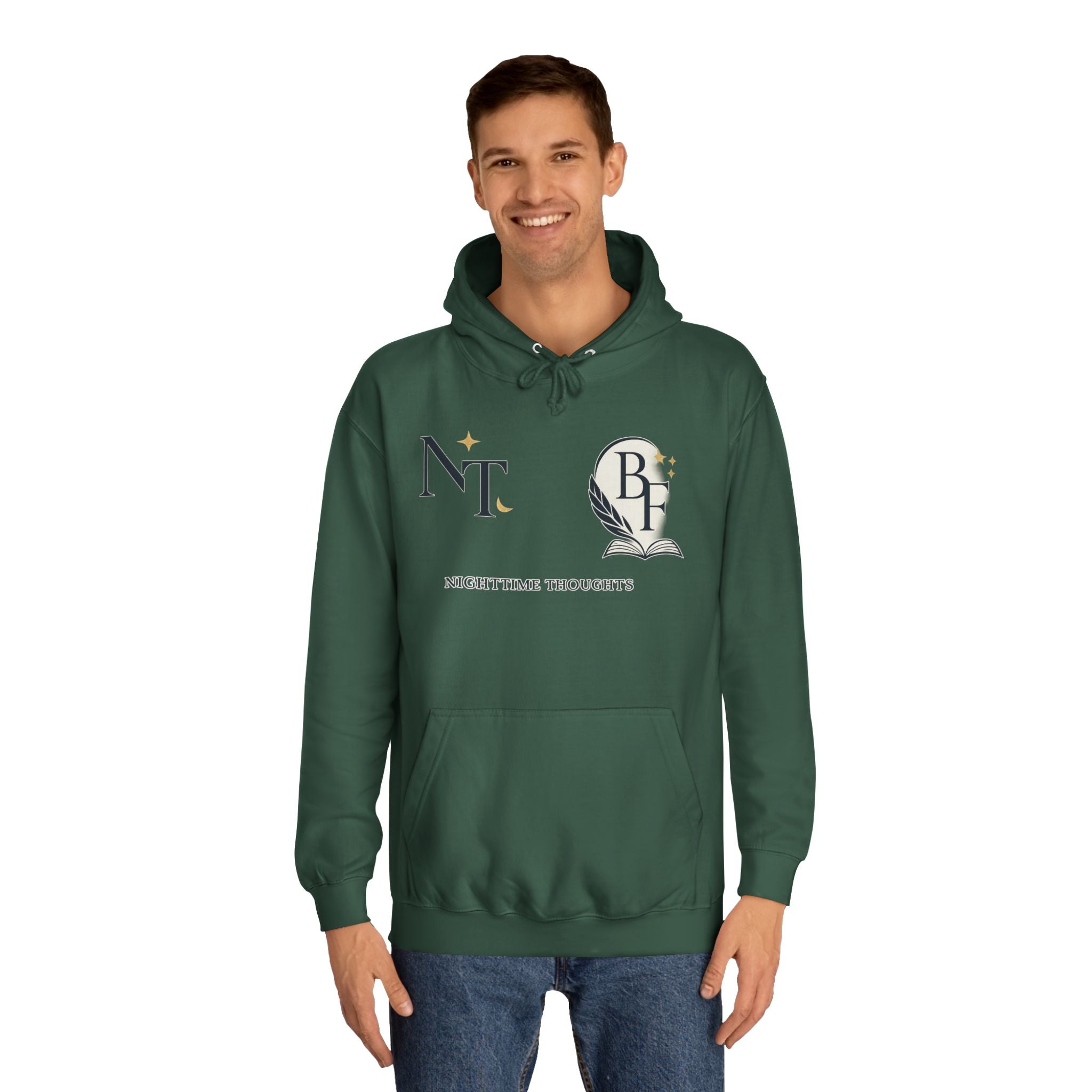 Nighttime Thoughts Hoodie — Moonlit College Sweatshirt